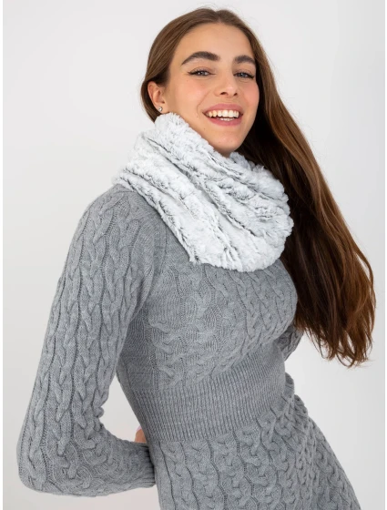Tunelová šála AT KM model 21370637 bílá a černá - FPrice