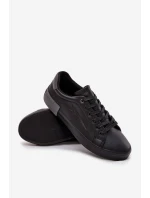 Pánské kožené tenisky Big Star – černé (eko kůže)