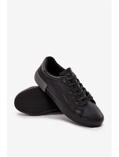 Pánské kožené tenisky Big Star – černé (eko kůže)