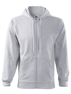 Trendy Zipper mikina pánská světle šedý melír