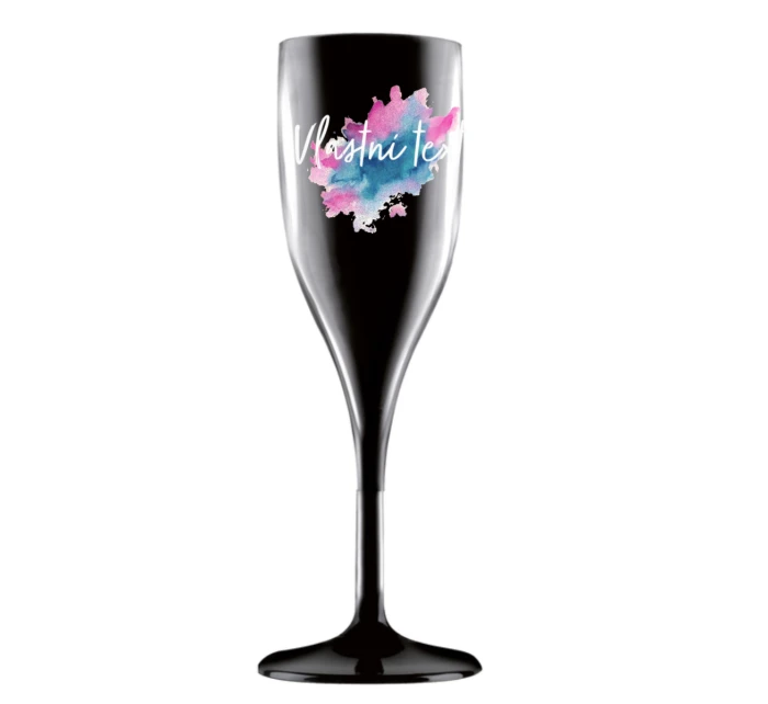 Personalizovaná prosecco sklenička - Akvarelový otisk