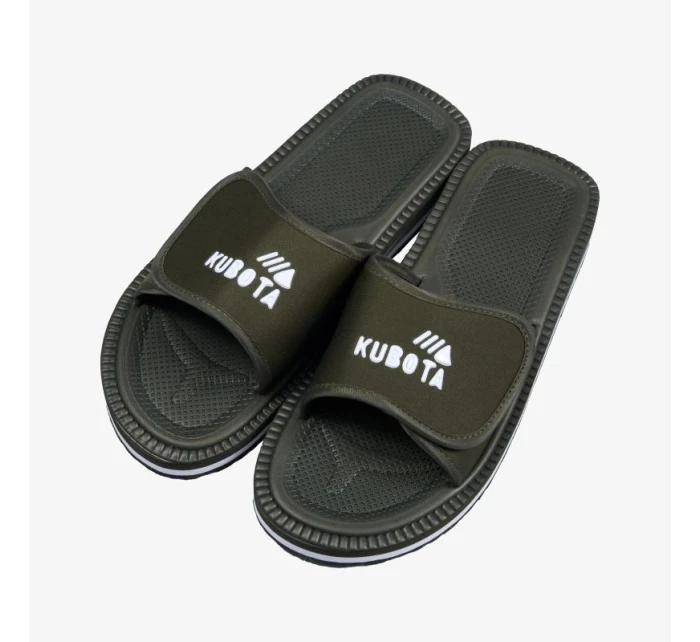 Žabky Kubota na suchý zip v khaki barvě K0000-100-005-19-1