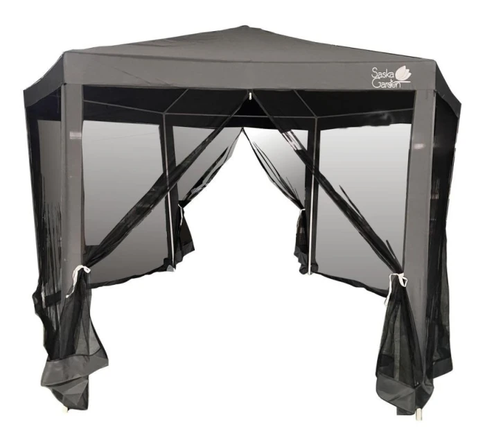 Zahradní pavilon 2x2x2x2,5 m s šedou moskytiérou Zahradní pavilon 2x2x2x2,5 m s šedou moskytiérou