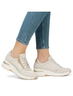 Dámské kožené tenisky na platformě béžové Rieker N9301-60 Dámské kožené tenisky na platformě béžové Rieker N9301-60