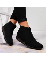 Černé zateplené dámské boty Rieker W 98251-00 dámské