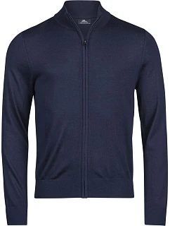 TJ Pánský pletený svetr se zipem 18. navy model 22465109 - Tee Jays