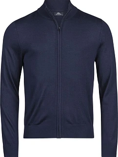 Tee Jays TJ 6012 Pánský pletený svetr se zipem 18.6012 navy