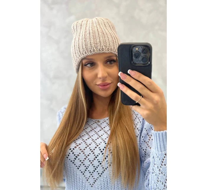 Dámská čepice Rebeka K345 beige Dámská čepice Rebeka K345 beige