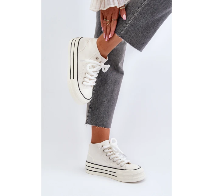 Dámské tenisky na platformě bílé Aineri Dámské tenisky na platformě bílé Aineri