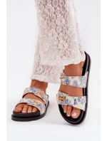 Vzory Sandály Dámské Na Platformě Modré model 21703798 - Boto Vzory Sandály Dámské Na Platformě Modré model 21703798 - Boto