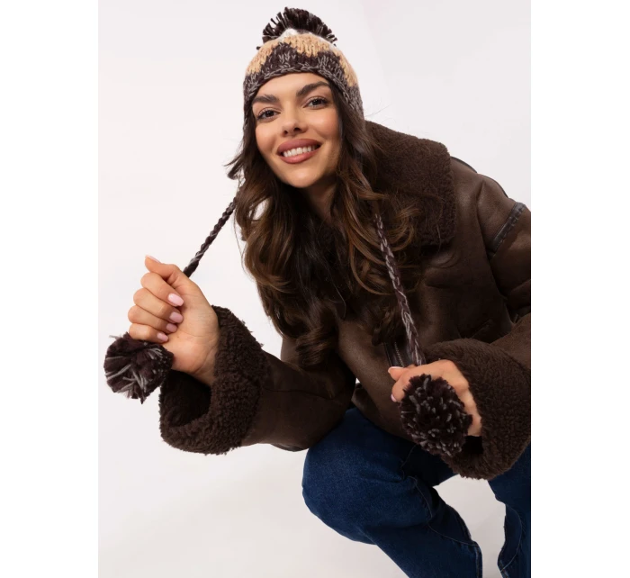 Czapka AT CZ model 20710276 brązowy - FPrice Czapka AT CZ model 20710276 brązowy - FPrice