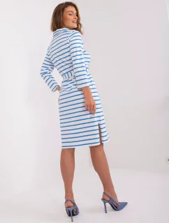 LK SK 509299 šaty.74 bílá a modrá
