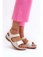 Pohodlné dámské sandály na suchý zip Silver Iphiope Pohodlné dámské sandály na suchý zip Silver Iphiope