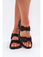 Dámské pěnové sandály na platformě Big Star – černé Dámské pěnové sandály na platformě Big Star – černé
