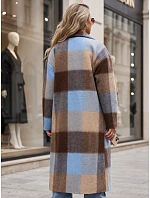 Płaszcz damski dwurzędowy z w niebieski model 22554729 - FashionStreet