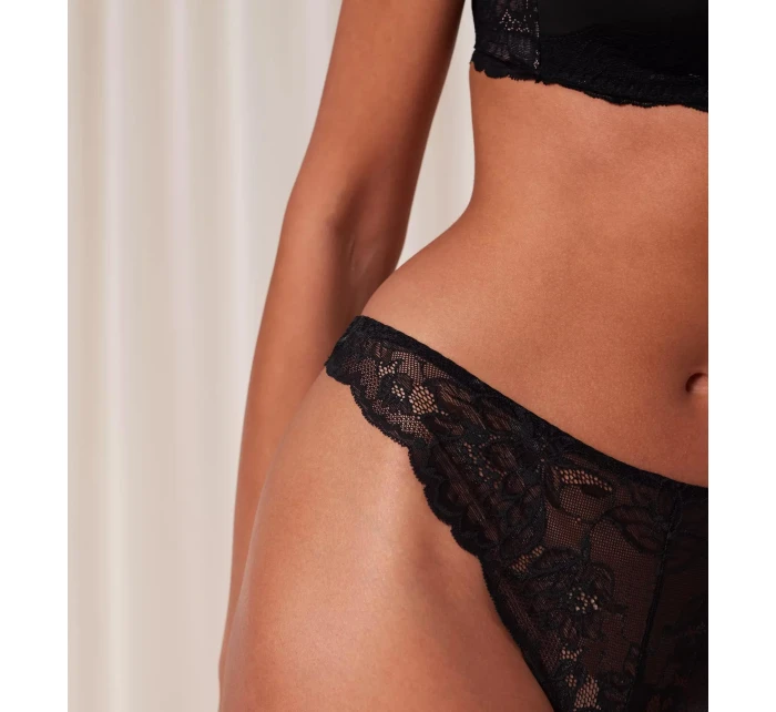Dámské kalhotky Amourette Charm Highleg Brazilian - BLACK - černé 0004 - TRIUMPH