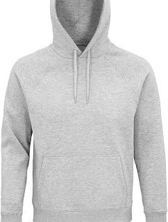 SOL'S Stellar Unisex raglánová mikina s kapucí z bio bavlny 25.3568 grey melange