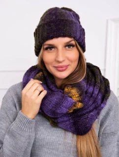 Dámská mohérová souprava K208 fialová+modrá