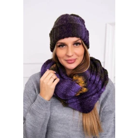 Dámská mohérová souprava K208 fialová+modrá Dámská mohérová souprava K208 fialová+modrá