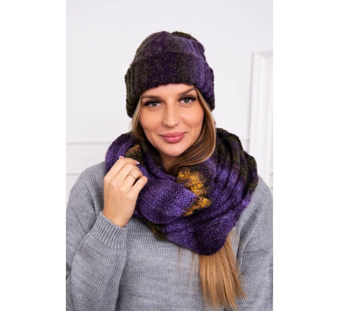 Dámská mohérová souprava K208 fialová+modrá Dámská mohérová souprava K208 fialová+modrá