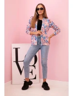 Dámská bavlněná mikina s potiskem a zipem neonově růžová Dámská bavlněná mikina s potiskem a zipem neonově růžová