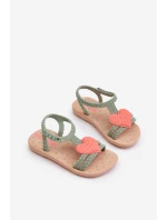 Dětské sandálky se srdcem model 21658598 My First Baby zelené - Ipanema