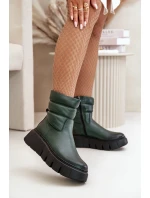 Dámské Kožené Boty Na Zip Zateplené  model 21669344 - Zazoo