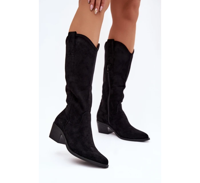 Kozačky Kovbojky Dámské Černé model 21821849 - Boto Kozačky Kovbojky Dámské Černé model 21821849 - Boto