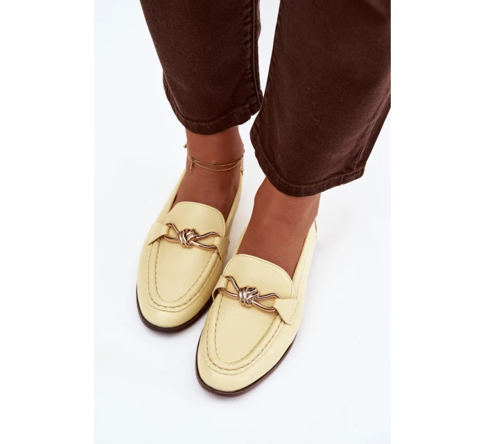 Dámské mokasíny s ozdobným detailem Žluté Rosynne Dámské mokasíny s ozdobným detailem Žluté Rosynne