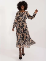 Sukienka DHJ SK model 20105232 czarno beżowy - FPrice
