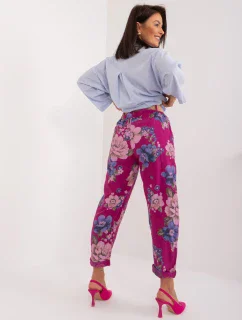 Kalhoty DHJ SP 1365.89 fialová