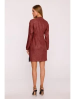 Zavinovací šaty z  bordó model 21295912 - Moe