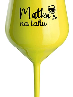 MATKA NA model 22168395 žlutá nerozbitná sklenice na víno 470 ml - Giftela