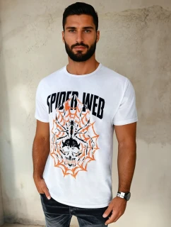 Pánské bílé tričko s potiskem FashionStreet RX5263