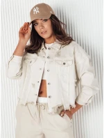 Dámská oversize džínová bunda light beige model 21972728 - Dstreet