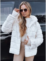 Dámská oboustranná kožešinová bunda s kapucí světle béžová Dstreet model 21993387 - FashionStreet