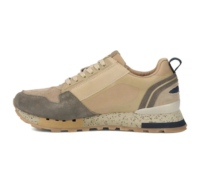 Pánské kožené polobotky béžové model 22079013 - FILIPPO Pánské kožené polobotky béžové model 22079013 - FILIPPO