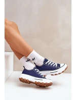 Nízké Dámské Tenisky Na Platformě Tmavě Modré model 21683095 - EVENTO