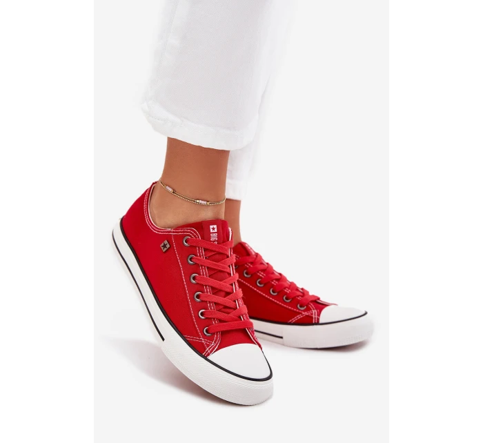 Dámské Nízké Tenisky Big Star model 21705169 Červené - Big Star Shoes Dámské Nízké Tenisky Big Star model 21705169 Červené - Big Star Shoes
