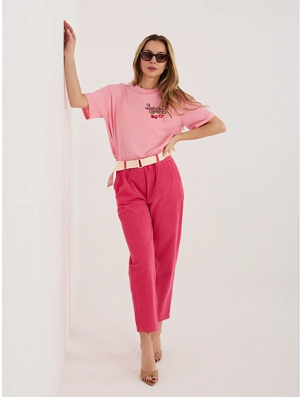 Spodnie IT SP model 22044729 fuksjowy - FPrice