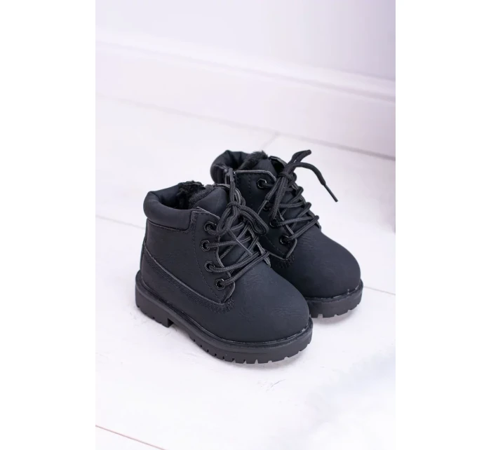 práškové černé teplé Dětské boty traper Dexter práškové černé teplé Dětské boty traper Dexter