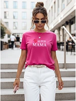 Dámské tričko s potiskem Super Mom Pink FashionStreet NX5025RY