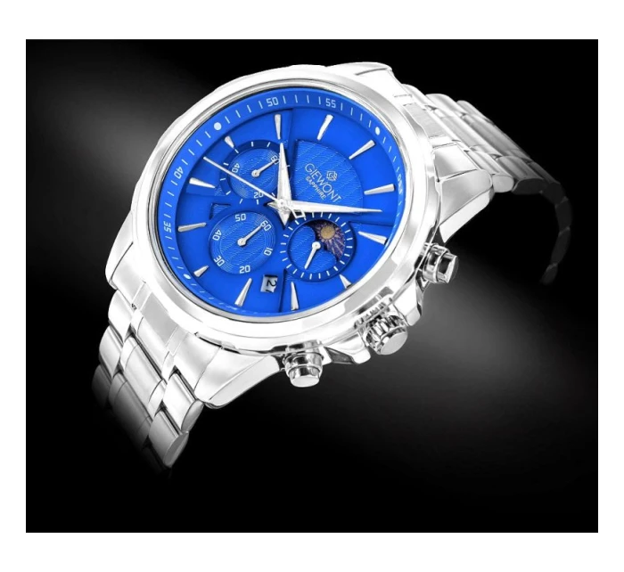 Pánské hodinky Giewont Chronograph Sapphire Silver Blue GW9460-B3 Pánské hodinky Giewont Chronograph Sapphire Silver Blue GW9460-B3