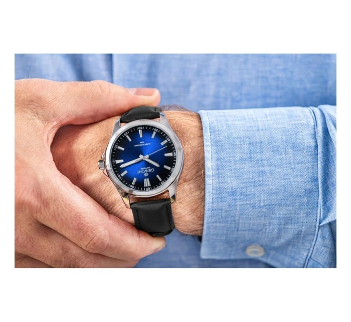 Pánské safírové černo-modré hodinky Giewont Elegance GW5160-A3 Pánské safírové černo-modré hodinky Giewont Elegance GW5160-A3