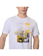 Pánské tričko 4F M2660 white 4FWSS26TTSHM2660 10S pánské