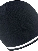 Result Headwear R 368X Pletená čepice s kontrastními pruhy 28.368X black/white