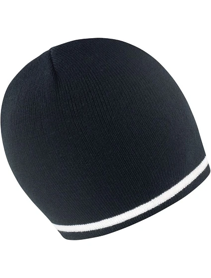 Result Headwear R 368X Pletená čepice s kontrastními pruhy 28.368X black/white Result Headwear R 368X Pletená čepice s kontrastními pruhy 28.368X black/white