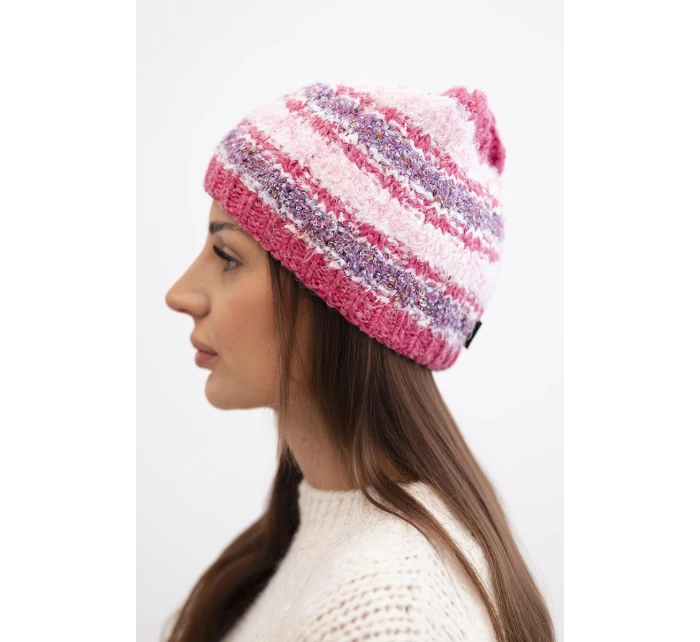 Dámská zimní vlněná čepice s ozdobnými krystalky K399 černá