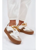 Dámské Tenisky Na Platformě S Dvojitým Šněrováním Leopardí Bílé Niteria Dámské Tenisky Na Platformě S Dvojitým Šněrováním Leopardí Bílé Niteria