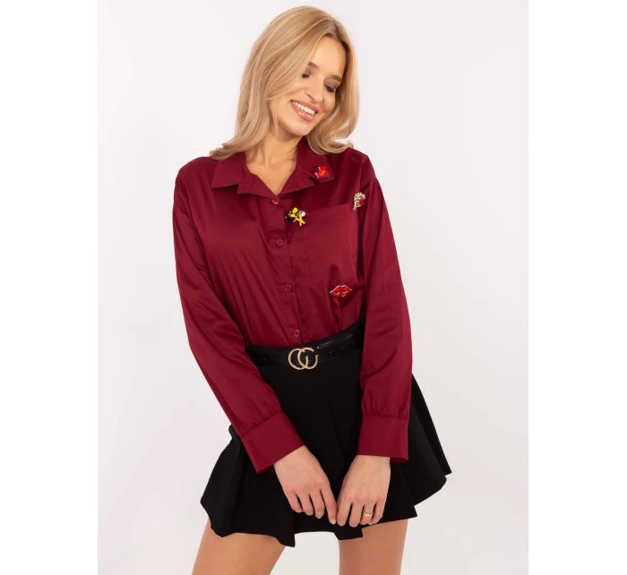 Koszula DHJ KS model 20752505 bordowy - FPrice